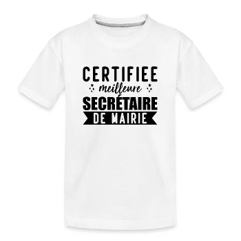 Secrétaire de mairie cadeau pour secrétaire - T-shirt bio Premium Enfant - blanc - Devant