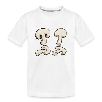 Pilze Suchen Zubehör Kostüm Pilz Outfit Champignon - Kinder Premium Bio T-Shirt - Weiß - Vorne