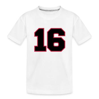Numéro 16 - T-shirt bio Premium Enfant - blanc - Devant