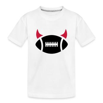 Football - Kinder Premium Bio T-Shirt - Weiß - Vorne