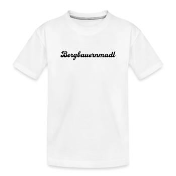 Bergbauernmadl - Kinder Premium Bio T-Shirt - Weiß - Vorne