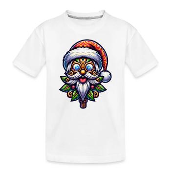 WEIHNACHTSMANN - Kinder Premium Bio T-Shirt - Weiß - Vorne
