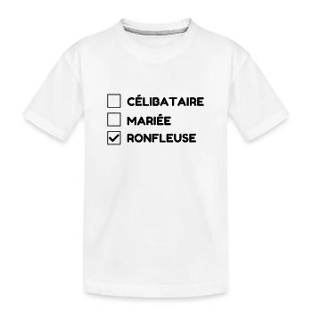 Ronfler / Ronfleur / Ronfleuse / Ronflement - T-shirt bio Premium Enfant - blanc - Devant