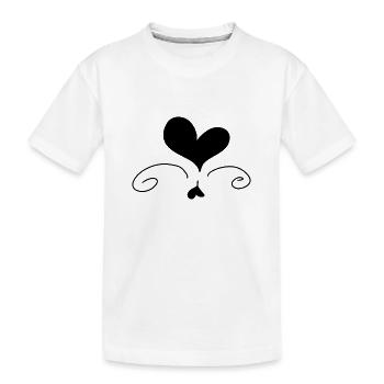 Herz Liebe Symbol form - Kinder Premium Bio T-Shirt - Weiß - Vorne