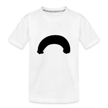 bogen symbol linie - Kinder Premium Bio T-Shirt - Weiß - Vorne