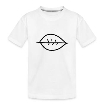 Feuille Symbole Forme Nature - T-shirt bio Premium Enfant - blanc - Devant