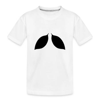 zwei Blätter blatt symbol - Kinder Premium Bio T-Shirt - Weiß - Vorne