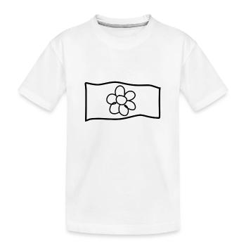 Fleur Drapeau Symbole Forme Nature - T-shirt bio Premium Enfant - blanc - Devant