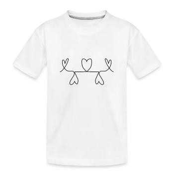 Heart Line Hearts Icon - Kids' Premium Organic T-Shirt - white - Front