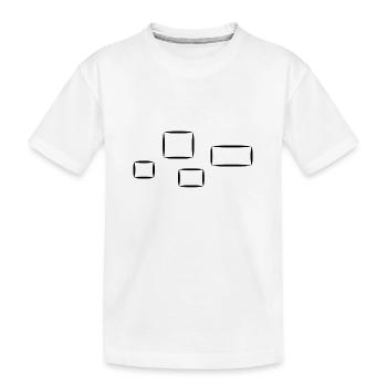 Four Squares Square Shape Icon - Kids' Premium Organic T-Shirt - white - Front