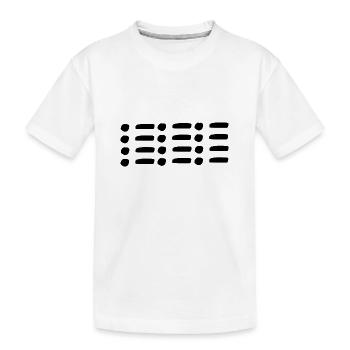 Ligne, points, point, forme, forme, motif - T-shirt bio Premium Enfant - blanc - Devant