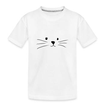 Icône de nez d’animal de chat - T-shirt bio Premium Enfant - blanc - Devant