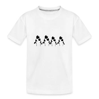 Symbole de fleur Plante de fleur huit roses - T-shirt bio Premium Enfant - blanc - Devant