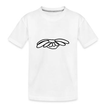 flower symbol plant shape symbol - Kids' Premium Organic T-Shirt - white - Front