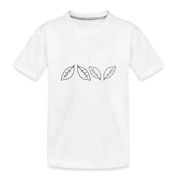 Quatre feuilles feuille symbole forme forme - T-shirt bio Premium Enfant - blanc - Devant