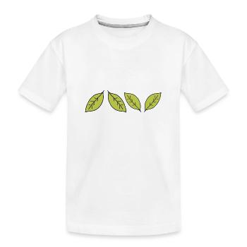 vier Blätter blatt symbol - Kinder Premium Bio T-Shirt - Weiß - Vorne