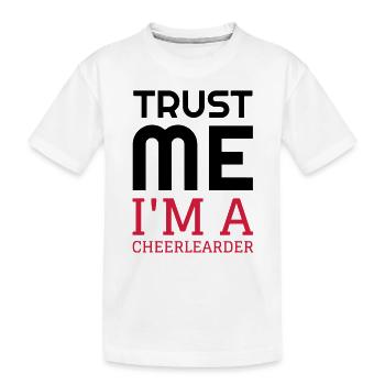 Cheerleader Cheerleading Dance Sport Twirling - Kids' Premium Organic T-Shirt - white - Front