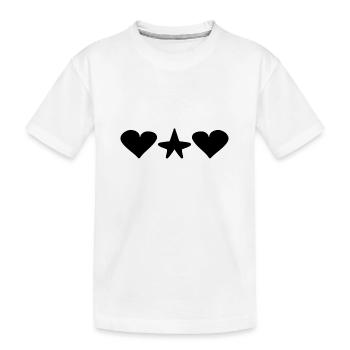 Formes Forme Coeurs Coeur Étoile - T-shirt bio Premium Enfant - blanc - Devant