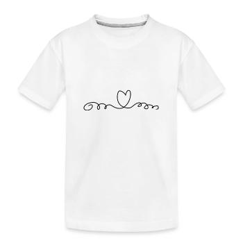 Heart Line Love - Kids' Premium Organic T-Shirt - white - Front