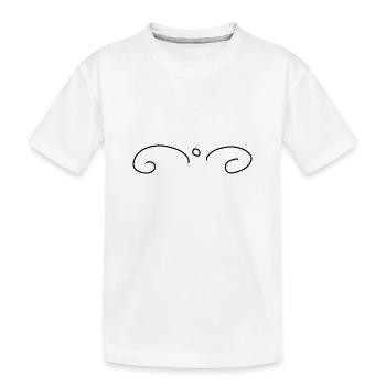 Muster Symbol Striche Bogen - Kinder Premium Bio T-Shirt - Weiß - Vorne