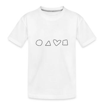 Formes, Coeur, Forme, Symboles, Cercle - T-shirt bio Premium Enfant - blanc - Devant