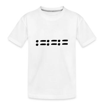Ligne Points Point Formes Modèle - T-shirt bio Premium Enfant - blanc - Devant