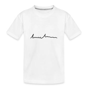 Line Font Text Grass - Kids' Premium Organic T-Shirt - white - Front