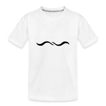 Two Wave Wave Line - Kids' Premium Organic T-Shirt - white - Front