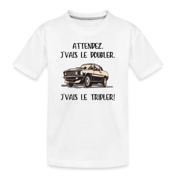 je vais le tripler - T-shirt bio Premium Enfant - blanc - Devant