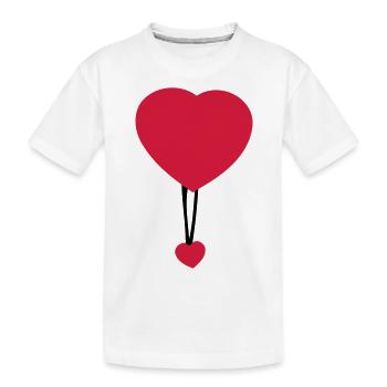 Coeurs en parachute - T-shirt bio Premium Enfant - blanc - Devant
