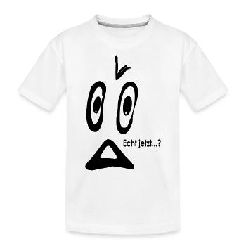 Smiley Really now ...? - Kids' Premium Organic T-Shirt - white - Front