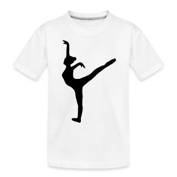 Ballerina - Kinder Premium Bio T-Shirt - Weiß - Vorne