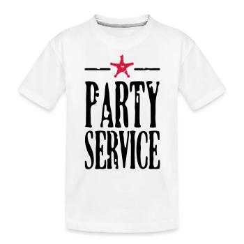 Partyservice / Party service (2c) - Kinder Premium Bio T-Shirt - Weiß - Vorne