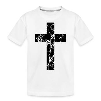 fissures transversales texte scratch alt jésus chr - T-shirt bio Premium Enfant - blanc - Devant