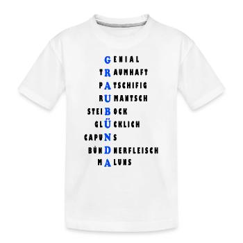 graubünda - Kinder Premium Bio T-Shirt - Weiß - Vorne