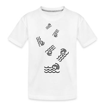 Icône d’onde - T-shirt bio Premium Enfant - blanc - Devant