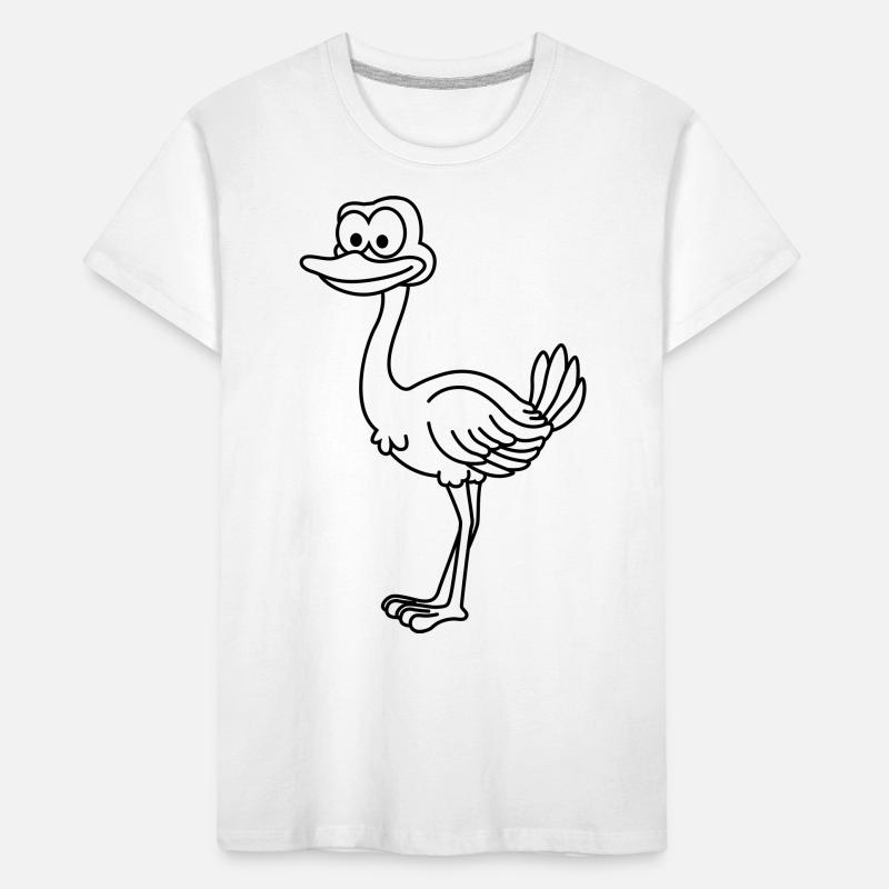 Strauß Comic Tier Kinder Premium Bio T-Shirt