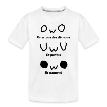 On a tous des démons - T-shirt bio Premium Enfant - blanc - Devant