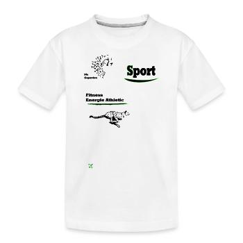Sport - Kinder Premium Bio T-Shirt - Weiß - Vorne
