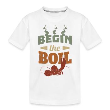 Manger du homard cuisinier Chef de restaurant - T-shirt bio Premium Enfant - blanc - Devant