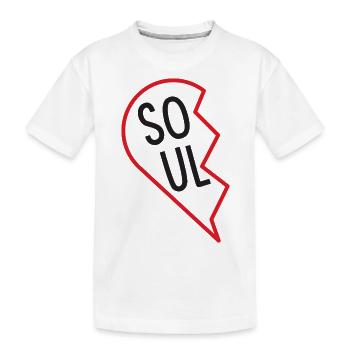half heart (1/2) - Gift idea - Soulmate - Kids' Premium Organic T-Shirt - white - Front