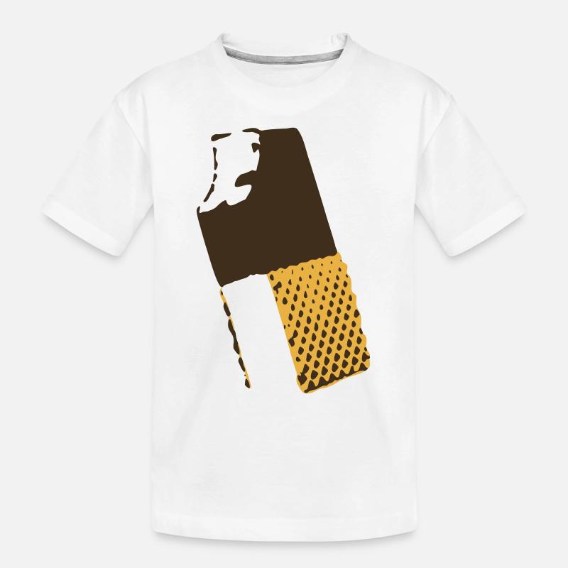 Domino Eis - Kinder Premium Bio T-Shirt - Weiß