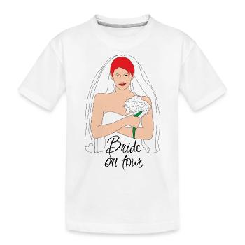 Bride On Tour Red 2 - Kids' Premium Organic T-Shirt - white - Front