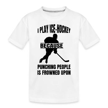 Joueur de hockey sur glace Fan de hockey sur glace Équipe de hockey sur glace - T-shirt bio Premium Enfant - blanc - Devant