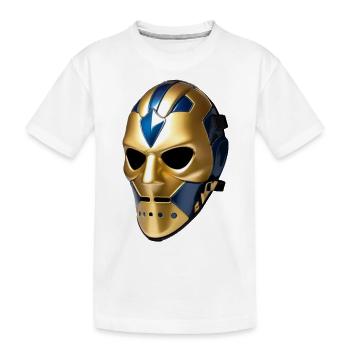 Maske Comic - Kinder Premium Bio T-Shirt - Weiß - Vorne