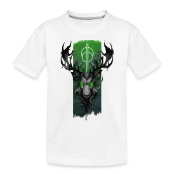 Majestätisches Geweih: Elchkopf - Kinder Premium Bio T-Shirt - Weiß - Vorne
