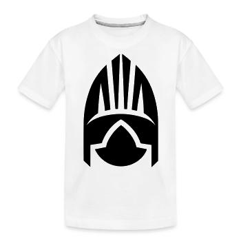 Wikingerhelm Krieger - Kinder Premium Bio T-Shirt - Weiß - Vorne