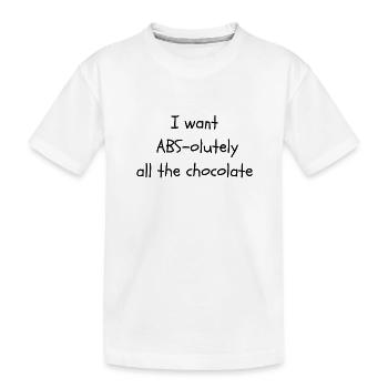 Abdos drôles et chocolat - T-shirt bio Premium Enfant - blanc - Devant