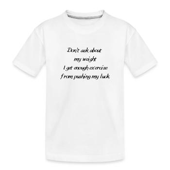 Glück als Übung - Kinder Premium Bio T-Shirt - Weiß - Vorne