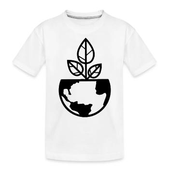 planet erde - Kinder Premium Bio T-Shirt - Weiß - Vorne